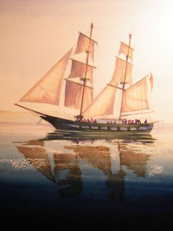 TS Royalist, watercolour